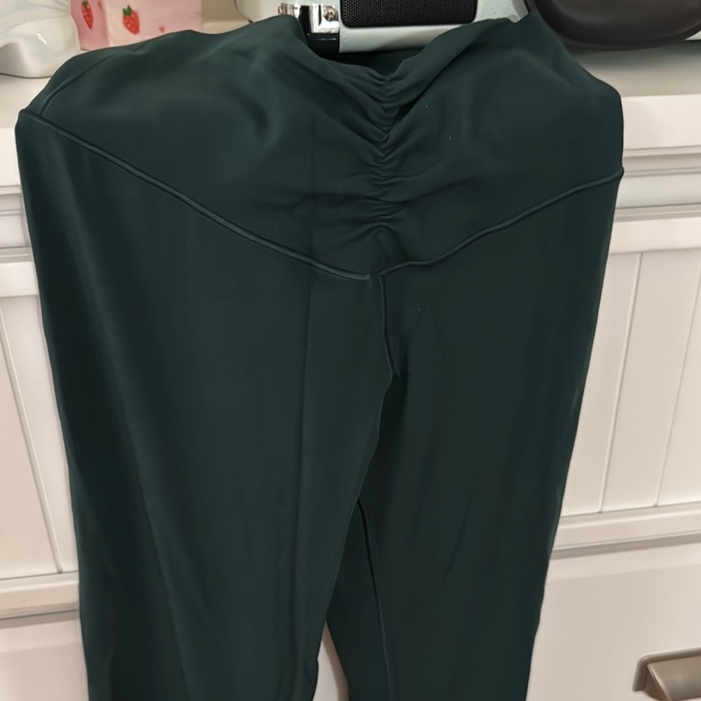 Aerie Green Leggings with Wide Waistband